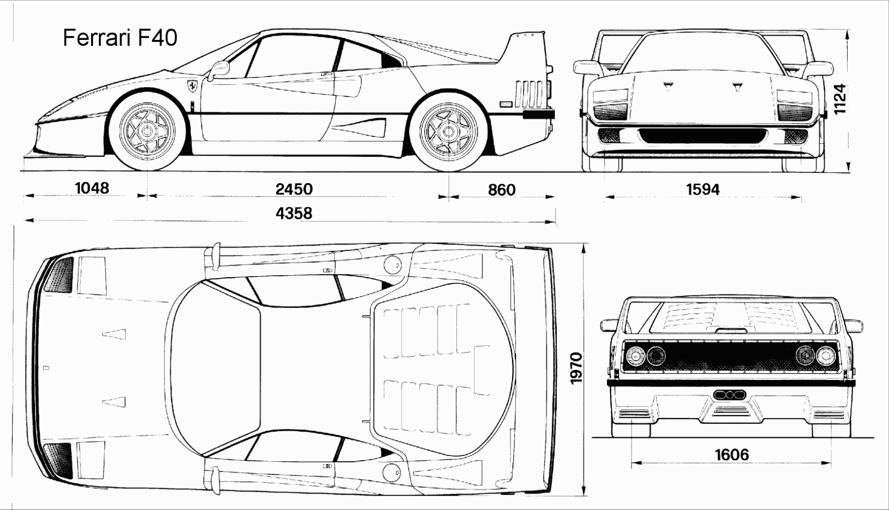 Ferrari F40 Kleurplaat