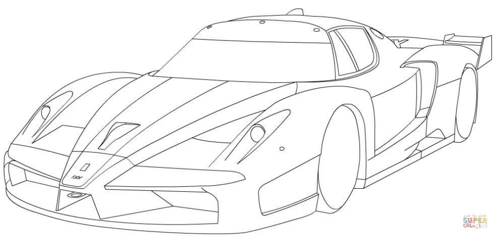 Ferrari Fxx Kleurplaat