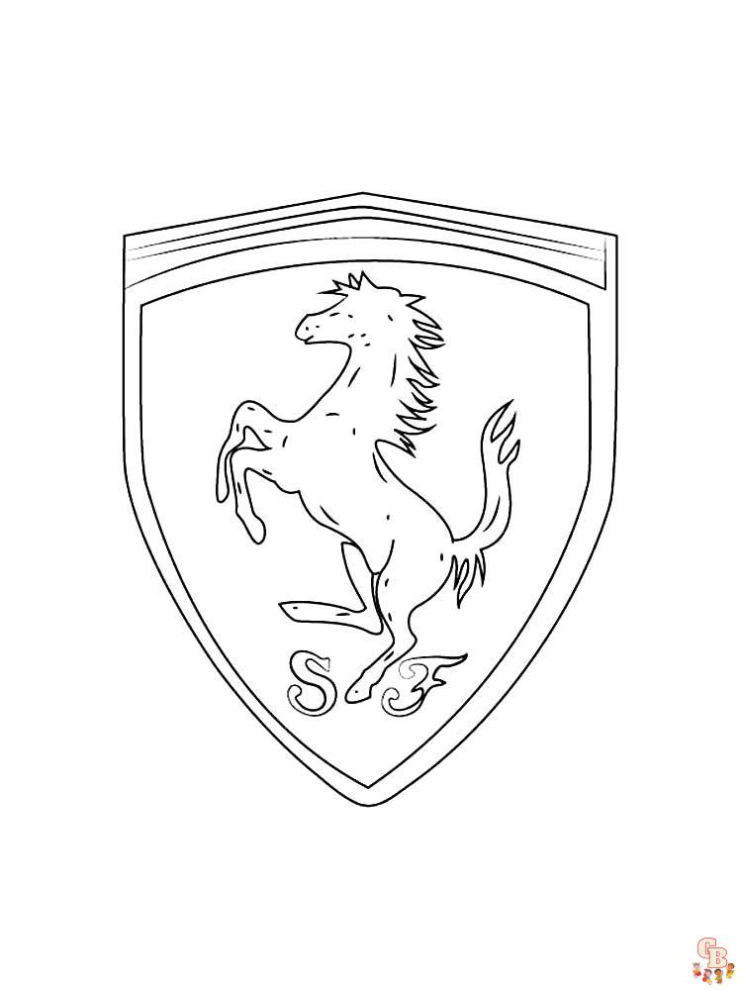 Ferrari Logo Kleurplaat