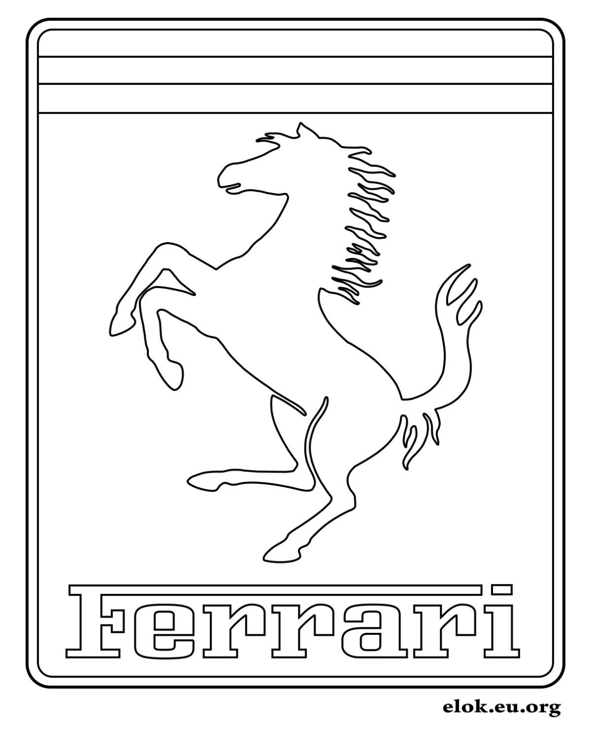 Ferrari Logo Kleurplaat