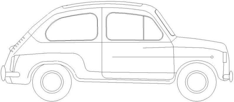 Fiat 600 Kleurplaat