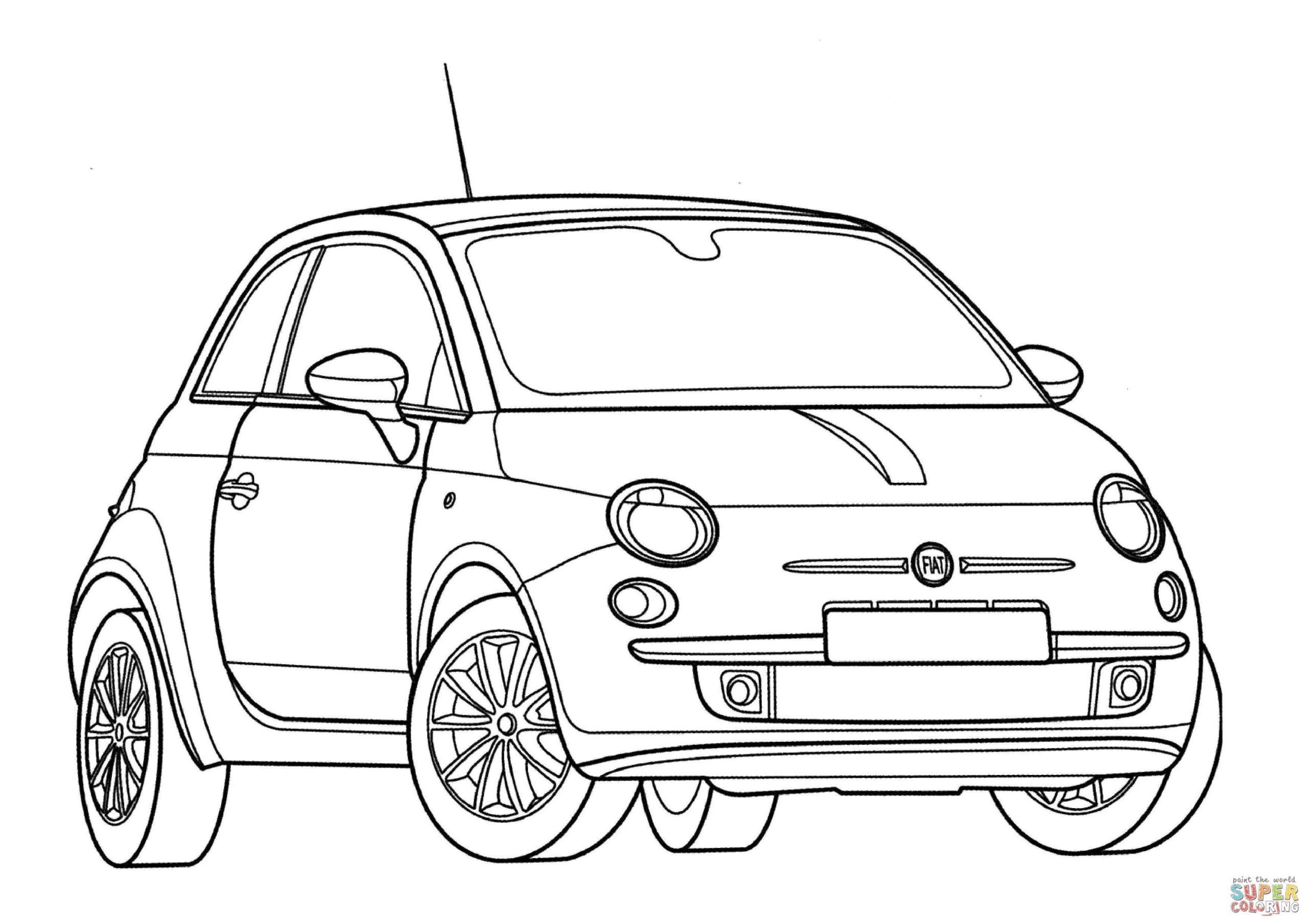 Fiat Grande Punto Abarth Kleurplaat