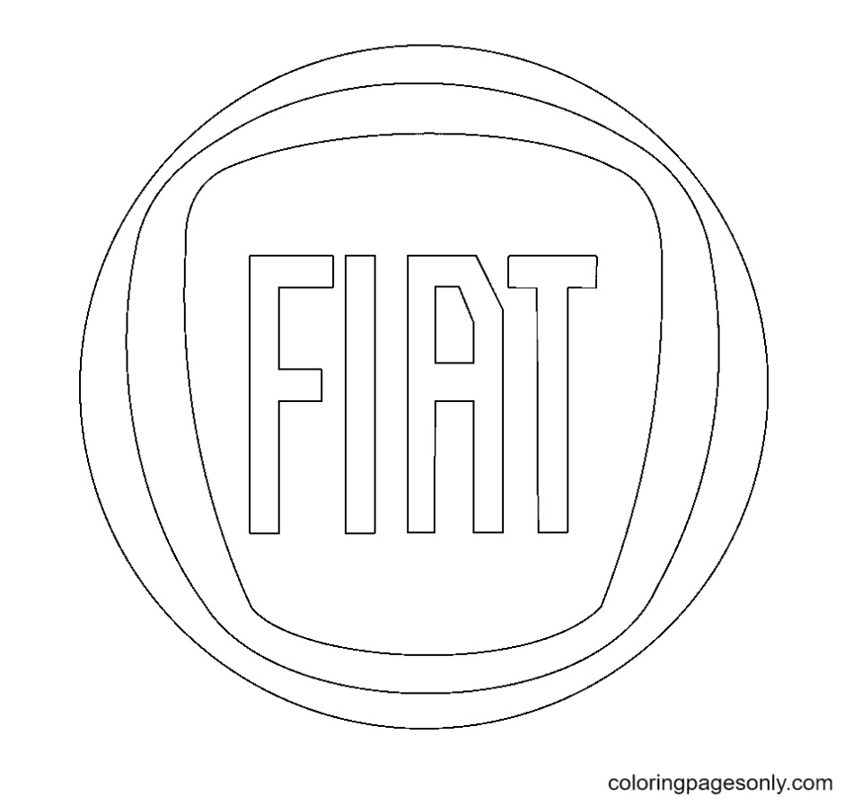 Fiat Logo Kleurplaat