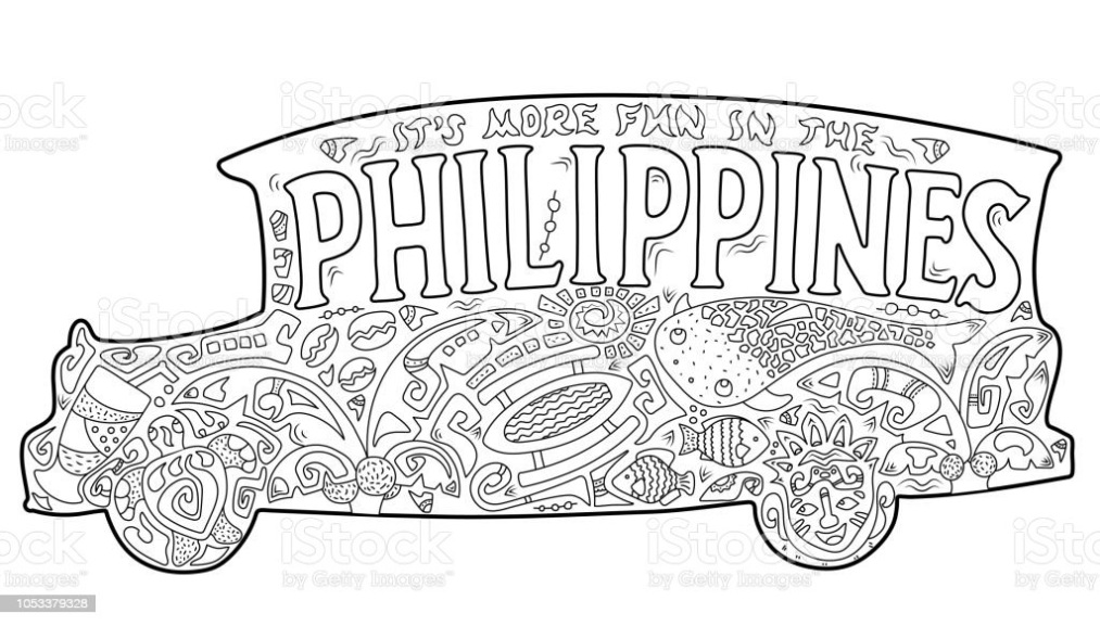 Filippijnse Jeepney Kleurplaat