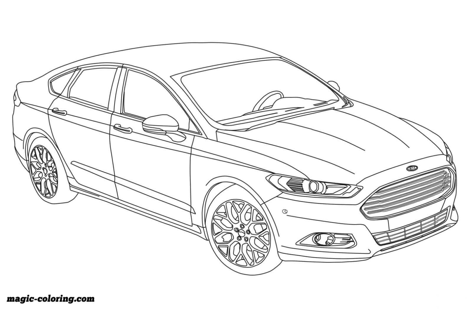 Ford Mustang 2015 Kleurplaat
