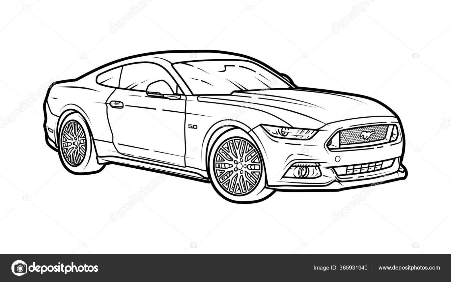 Ford Mustang Gt Kleurplaat