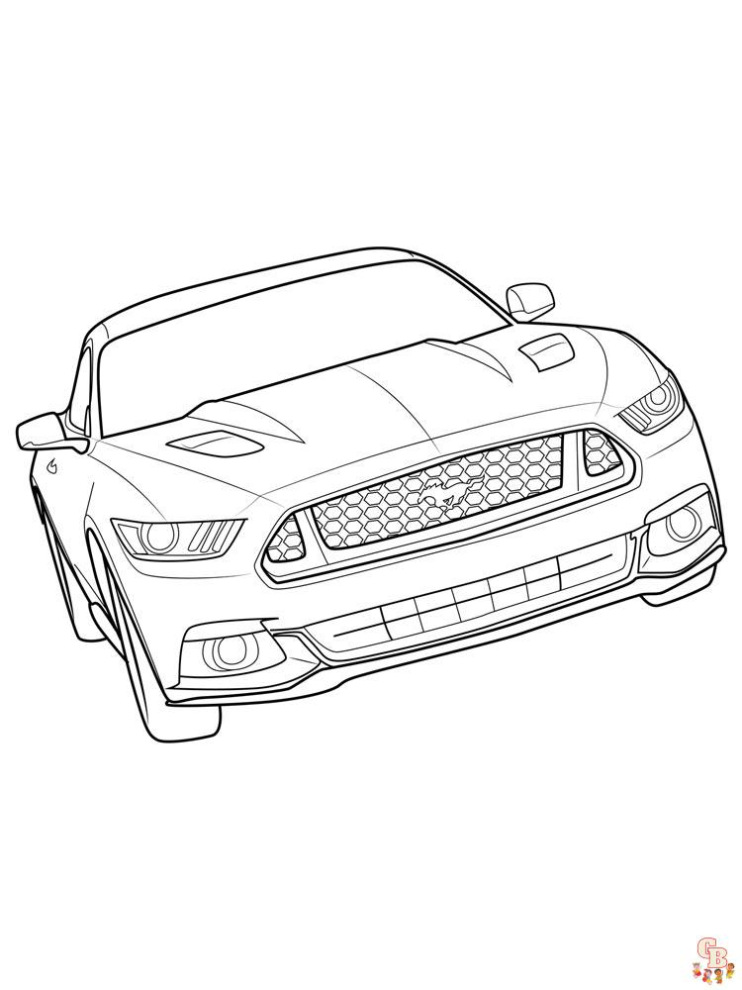 Ford Mustang Kleurplaat