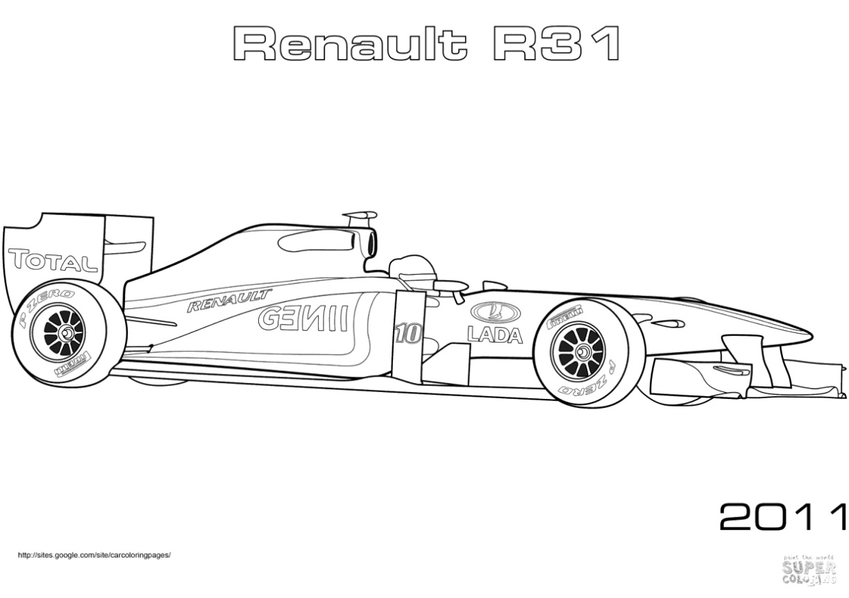 Formula 1 Kleurplaat Mercedes