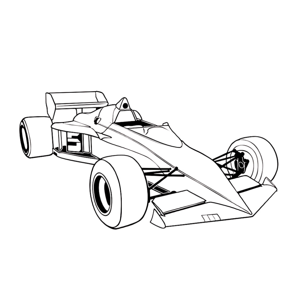 Formula 1 Racen Kleurplaat