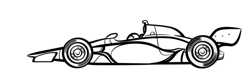 Formule 1 Auto Kleurplaat