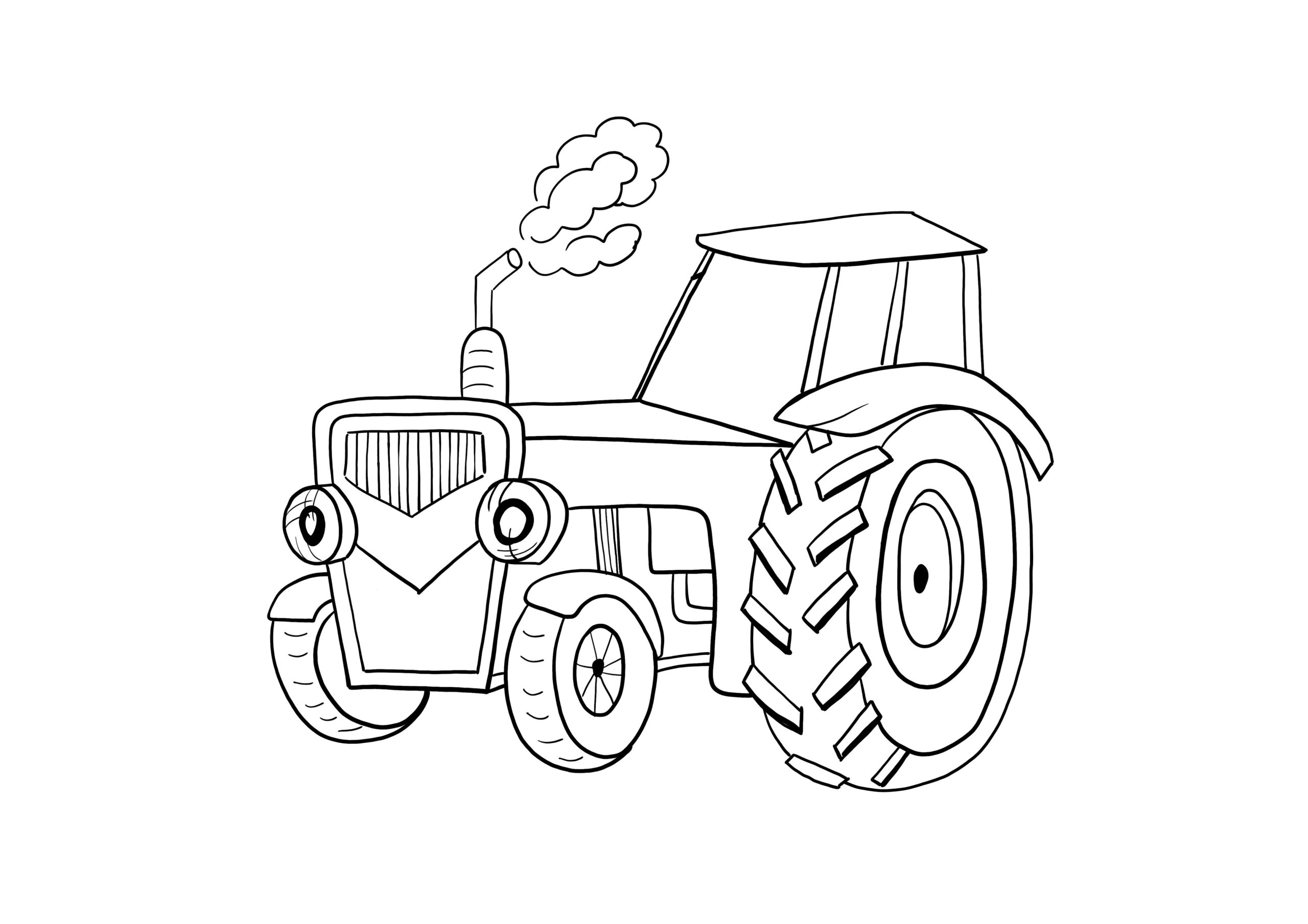 Grappige Tractors Kleurplaten