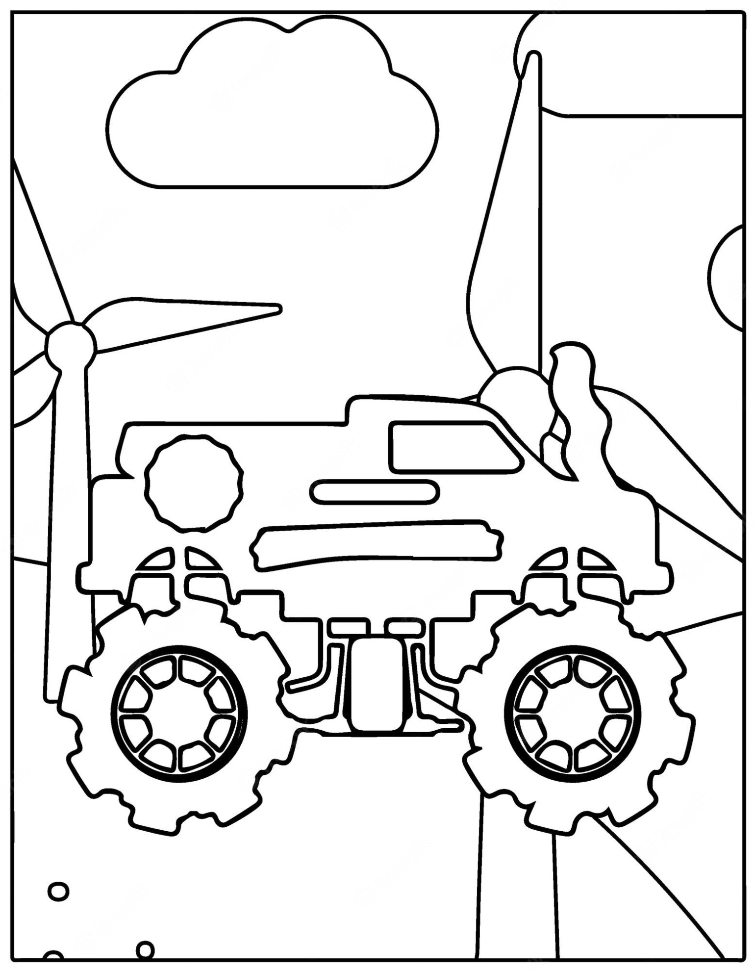 Grappige Tractors Kleurplaten