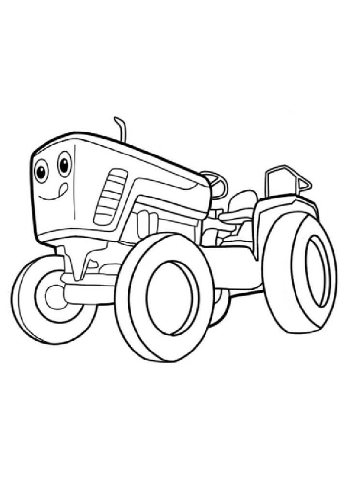 Grappige Tractors Kleurplaten