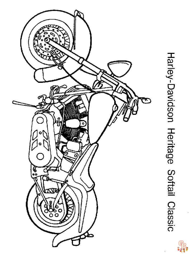 Harley Davidson Kleurplaat