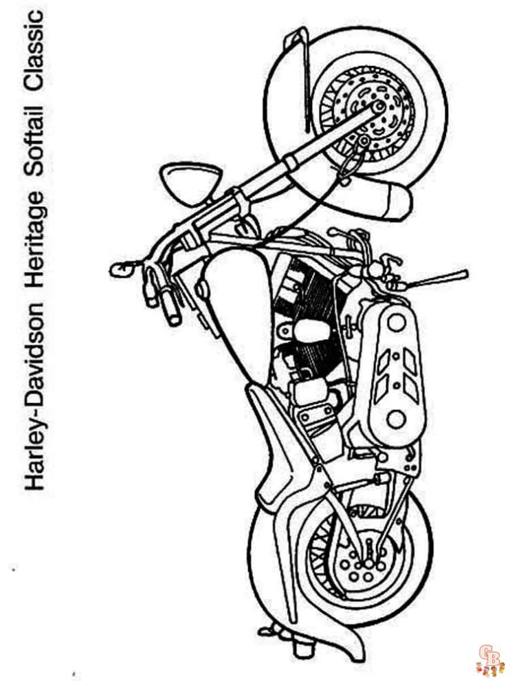 Harley Davidson Kleurplaat