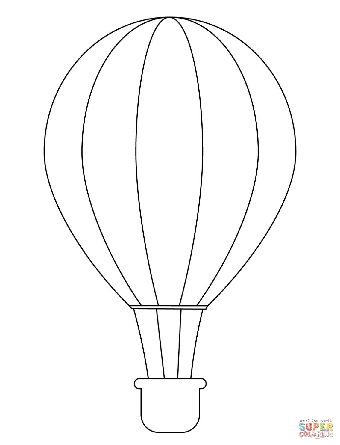 Hartvormige Luchtballon Kleurplaat