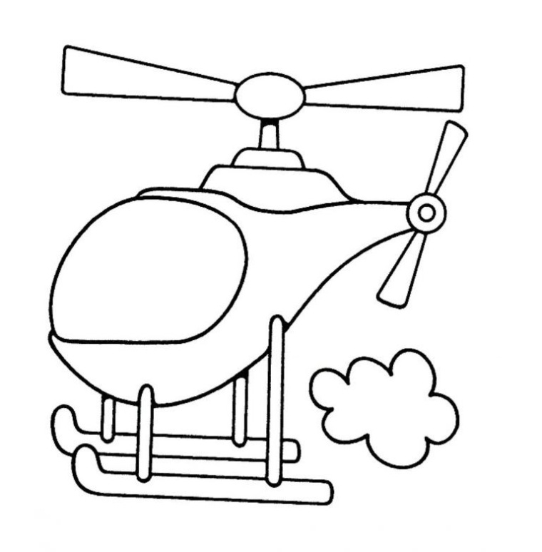 Helikopter Kleurplaat