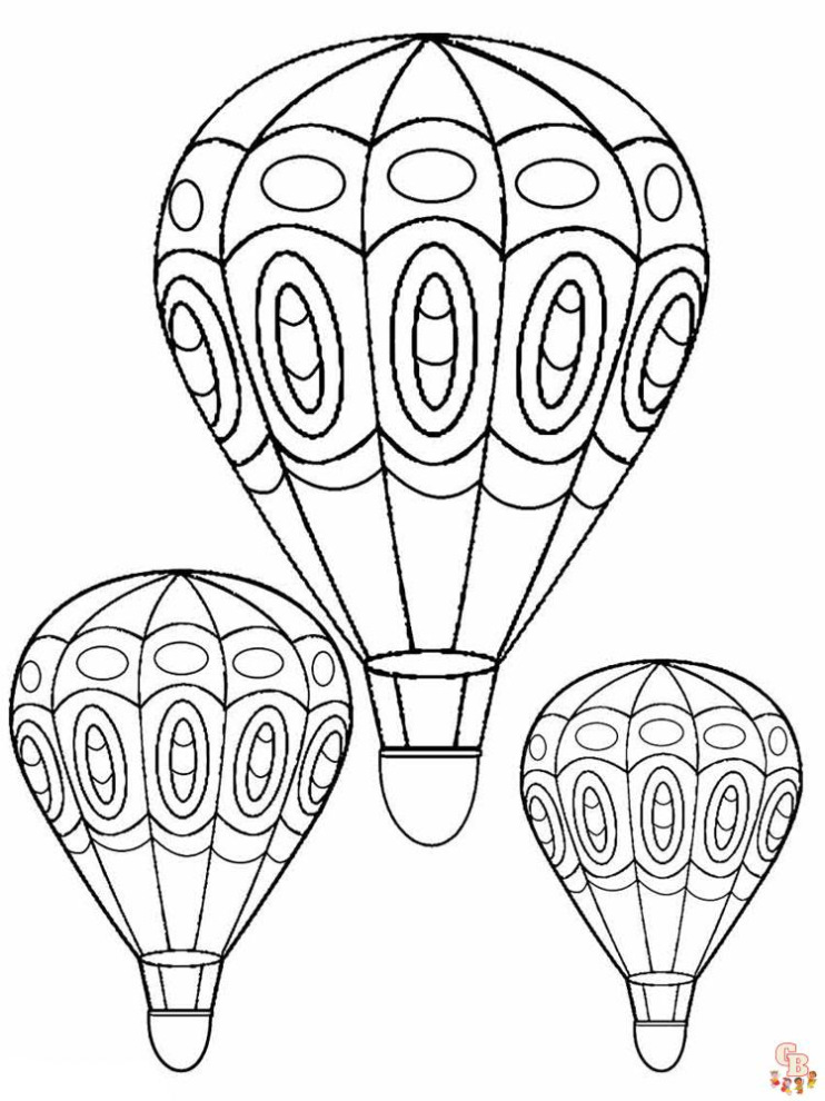 Heteluchtballon Kleurplaat