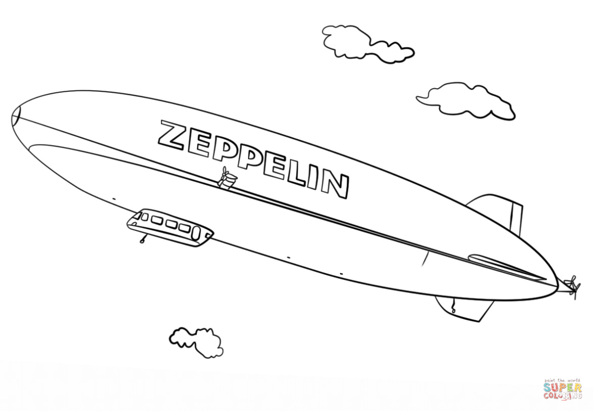 Hindenburg Luchtschip Kleurplaat