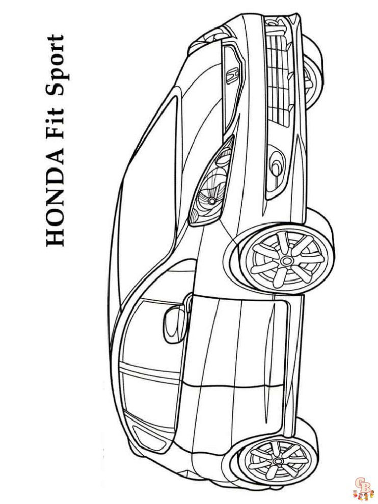 Honda Civic Type R Kleurplaat