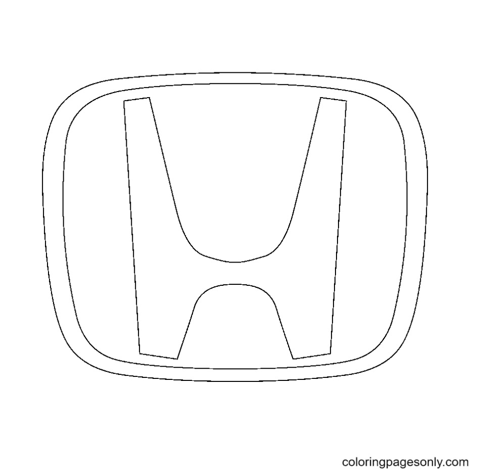 Honda Logo Kleurplaat