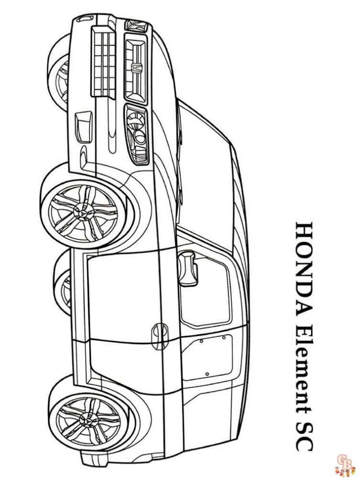 Honda Nieuwe Kleurplaat