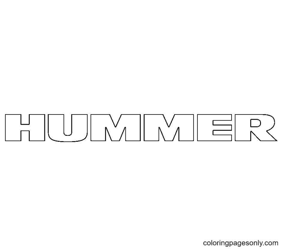 Hummer Logo Kleurplaat
