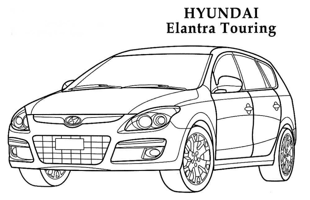 Hyundai Elantra touring Kleurplaat