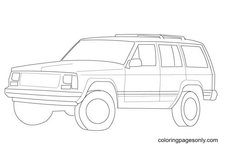 Jeep Grand Cherokee Kleurplaat