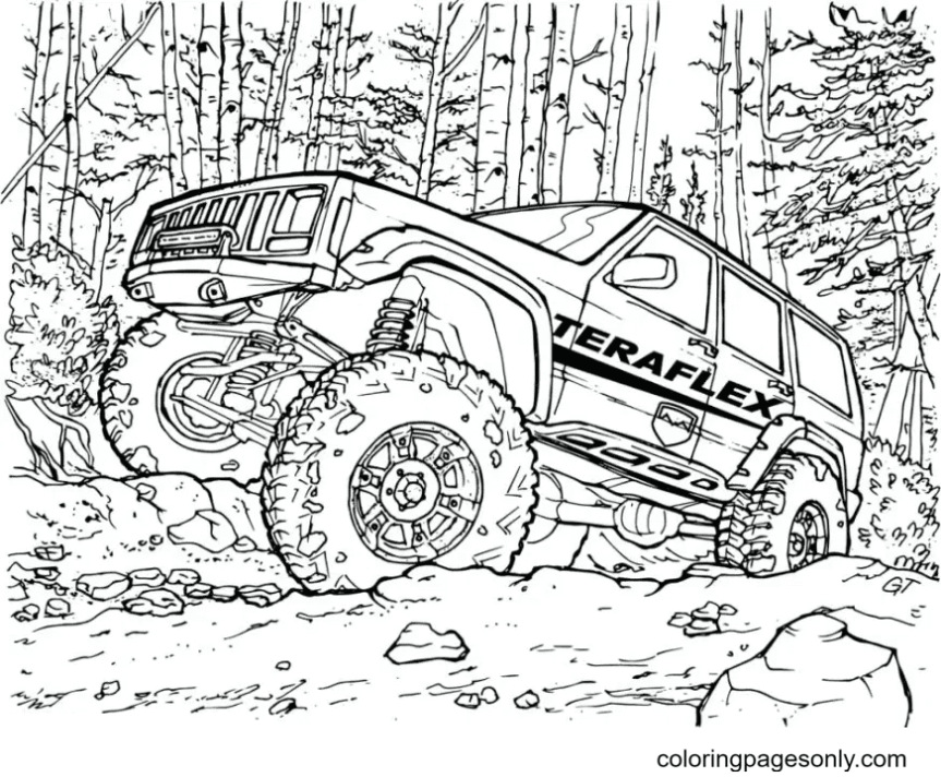 Jeep Grand Cherokee Kleurplaat