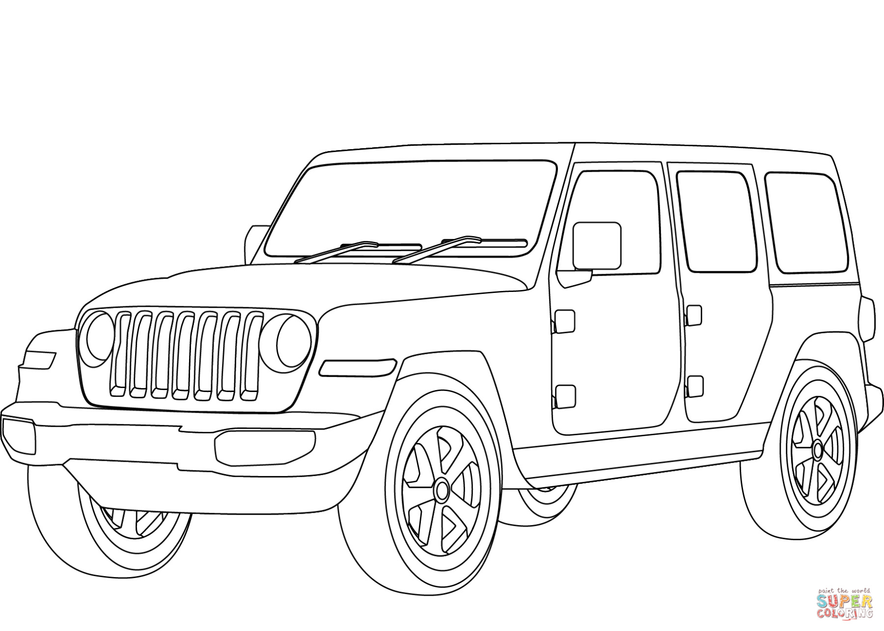 Jeep Grand Cherokee Kleurplaat