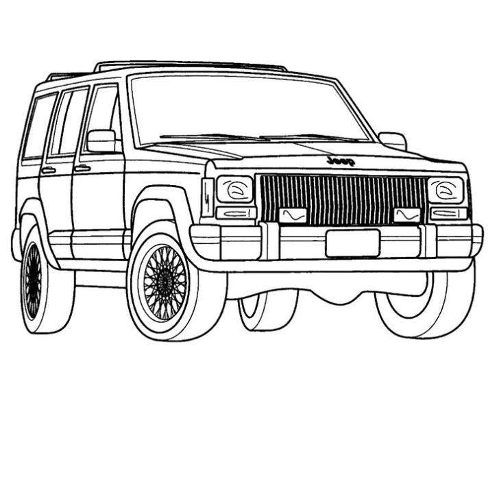 Jeep Grand Cherokee Kleurplaat