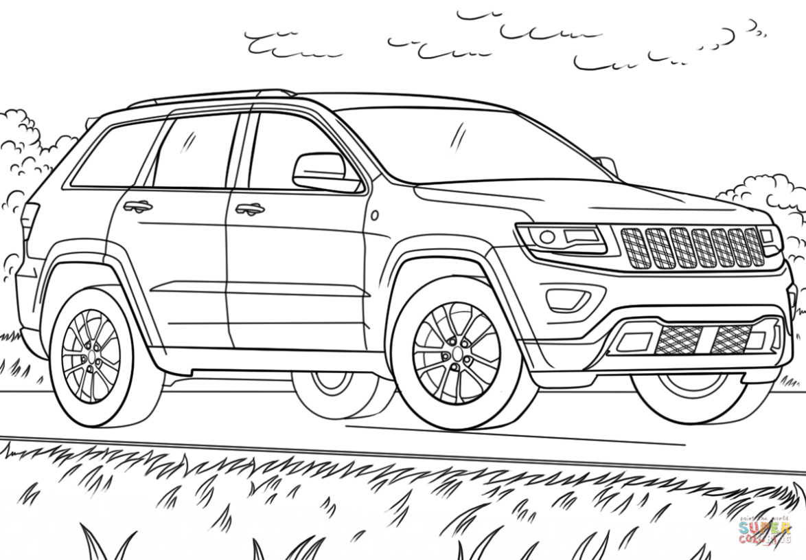 Jeep Grand Cherokee Kleurplaat