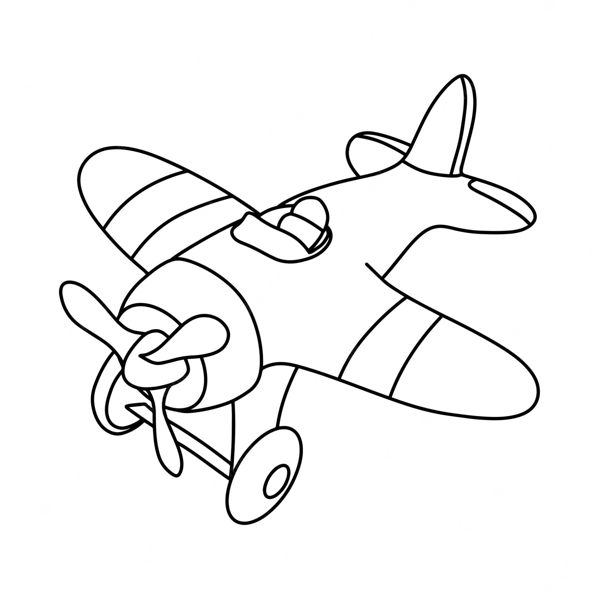 Klein Vliegtuig Kleurplaat