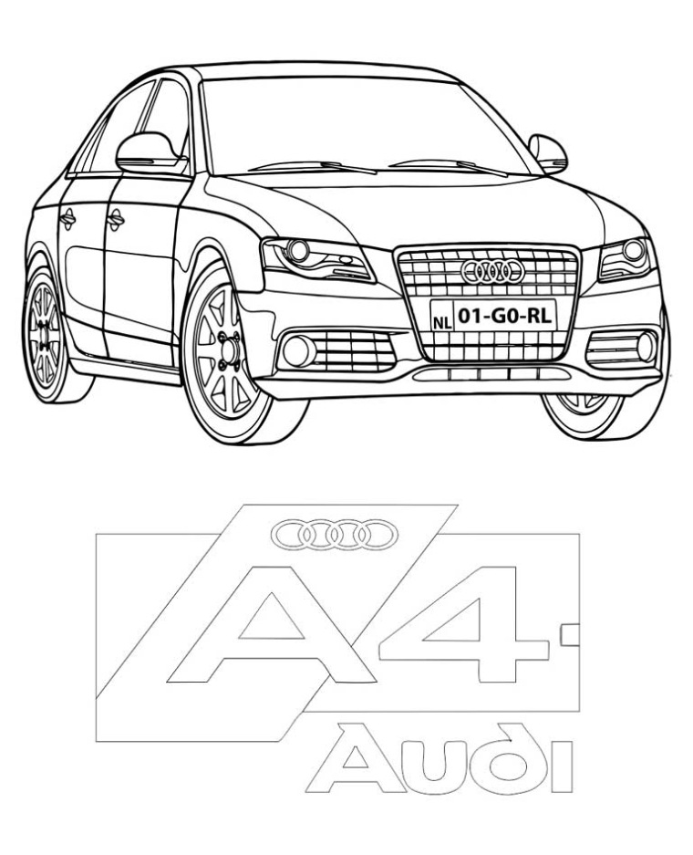 Kleurplaat Audi A4