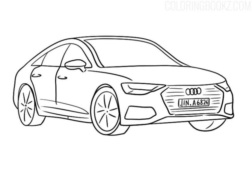 Kleurplaat Audi A6