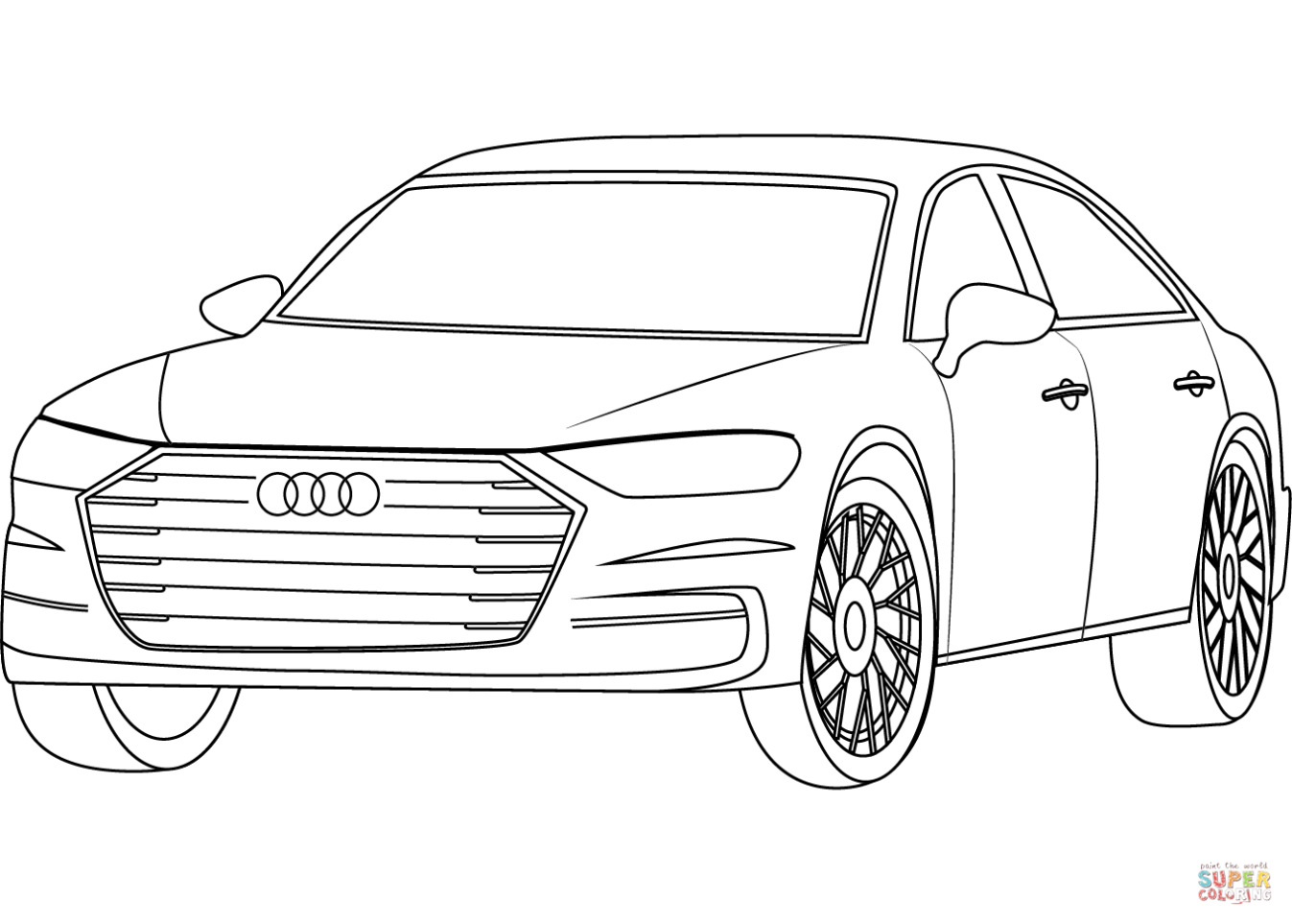 Kleurplaat Audi A8