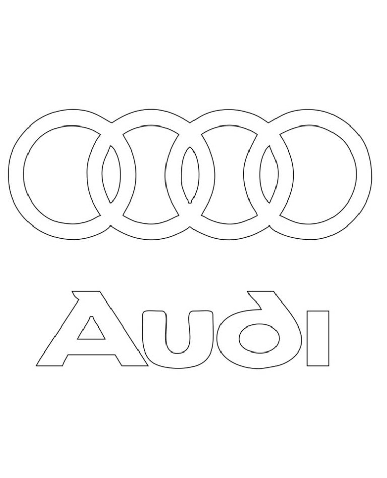 Kleurplaat Audi Logo