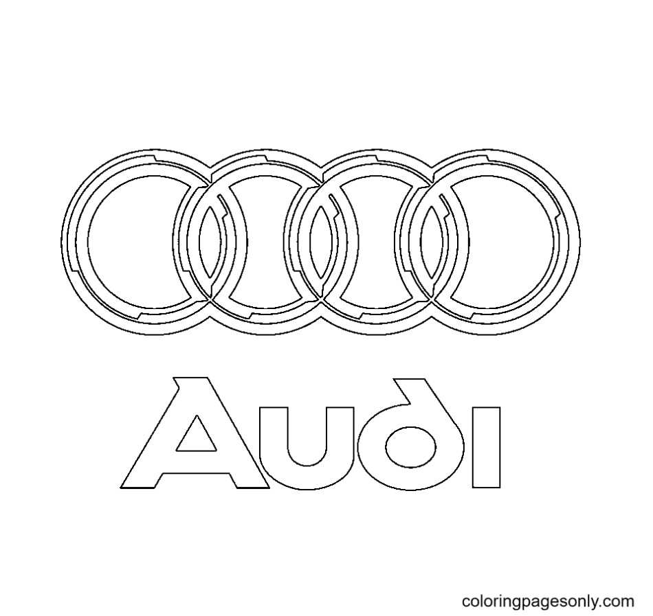 Kleurplaat Audi Logo
