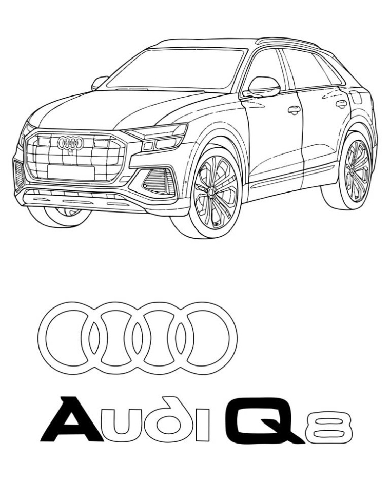 Kleurplaat Audi Q8