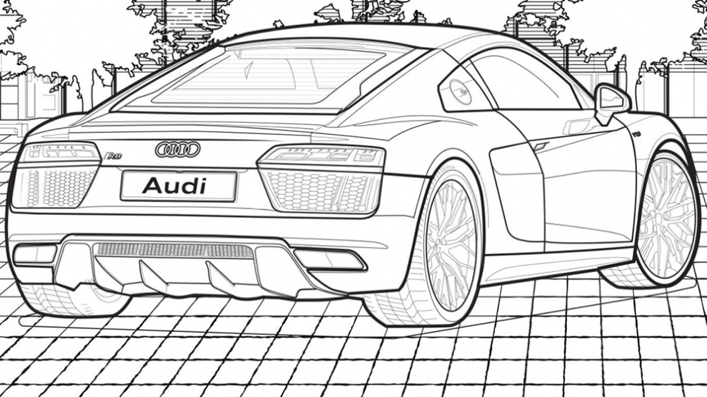 Kleurplaat Audi Rs9