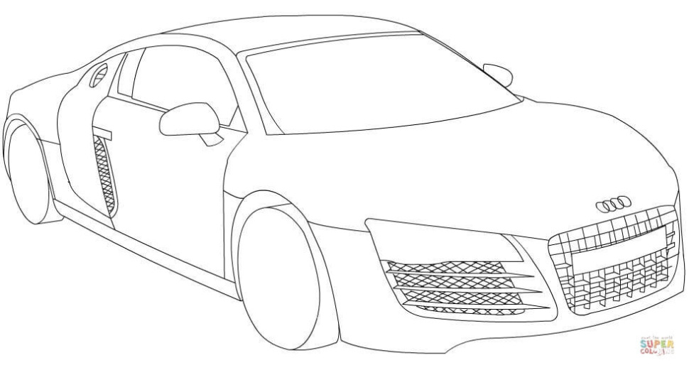 Kleurplaat Auto Audi I8