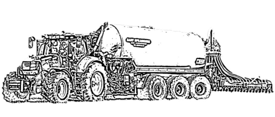 Kleurplaat Boerderij Tractor
