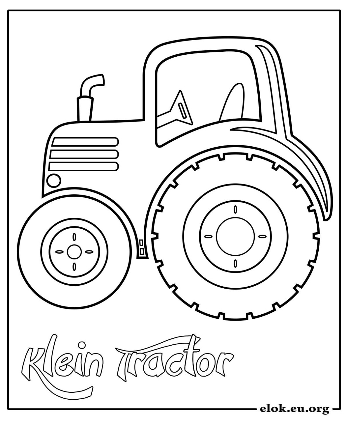 Kleurplaat Kleine Rode Tractor