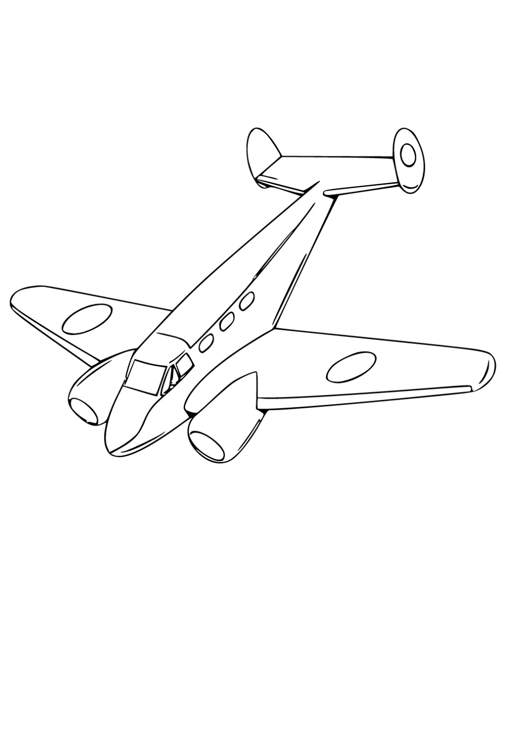 Kleurplaat Makkelijk Vliegtuig