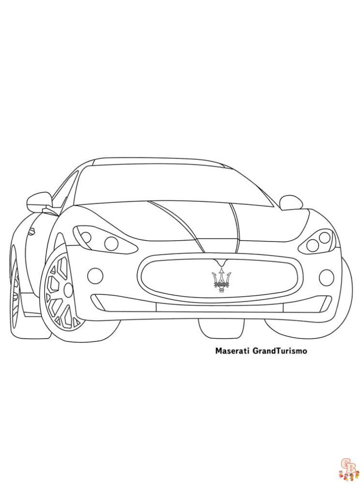 Kleurplaat Maserati