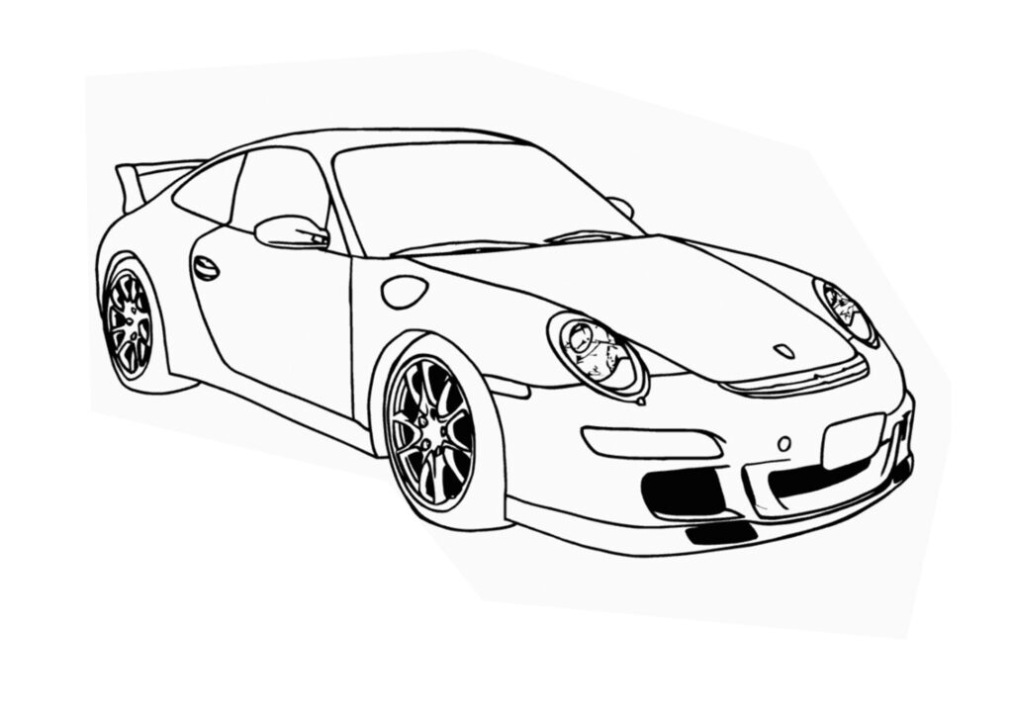 Kleurplaat Porsche 50