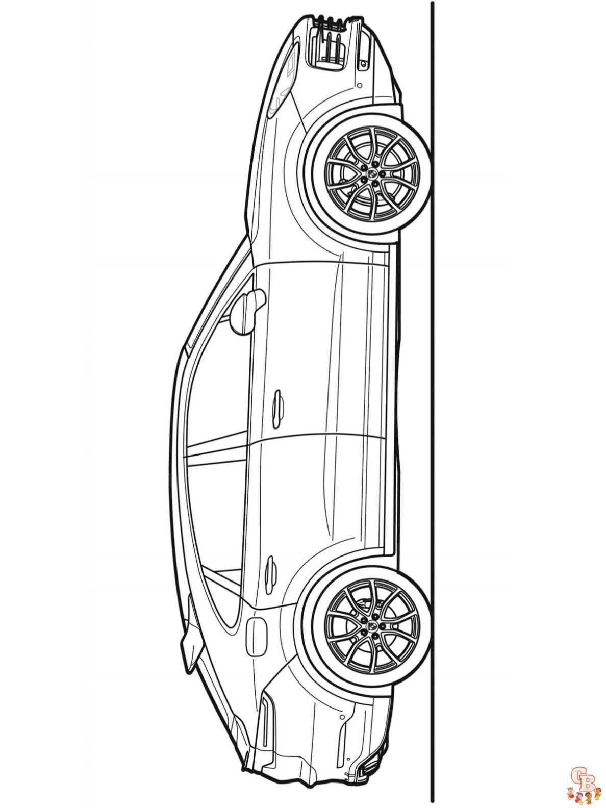 Kleurplaat Porsche 911