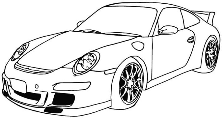 Kleurplaat Porsche 911