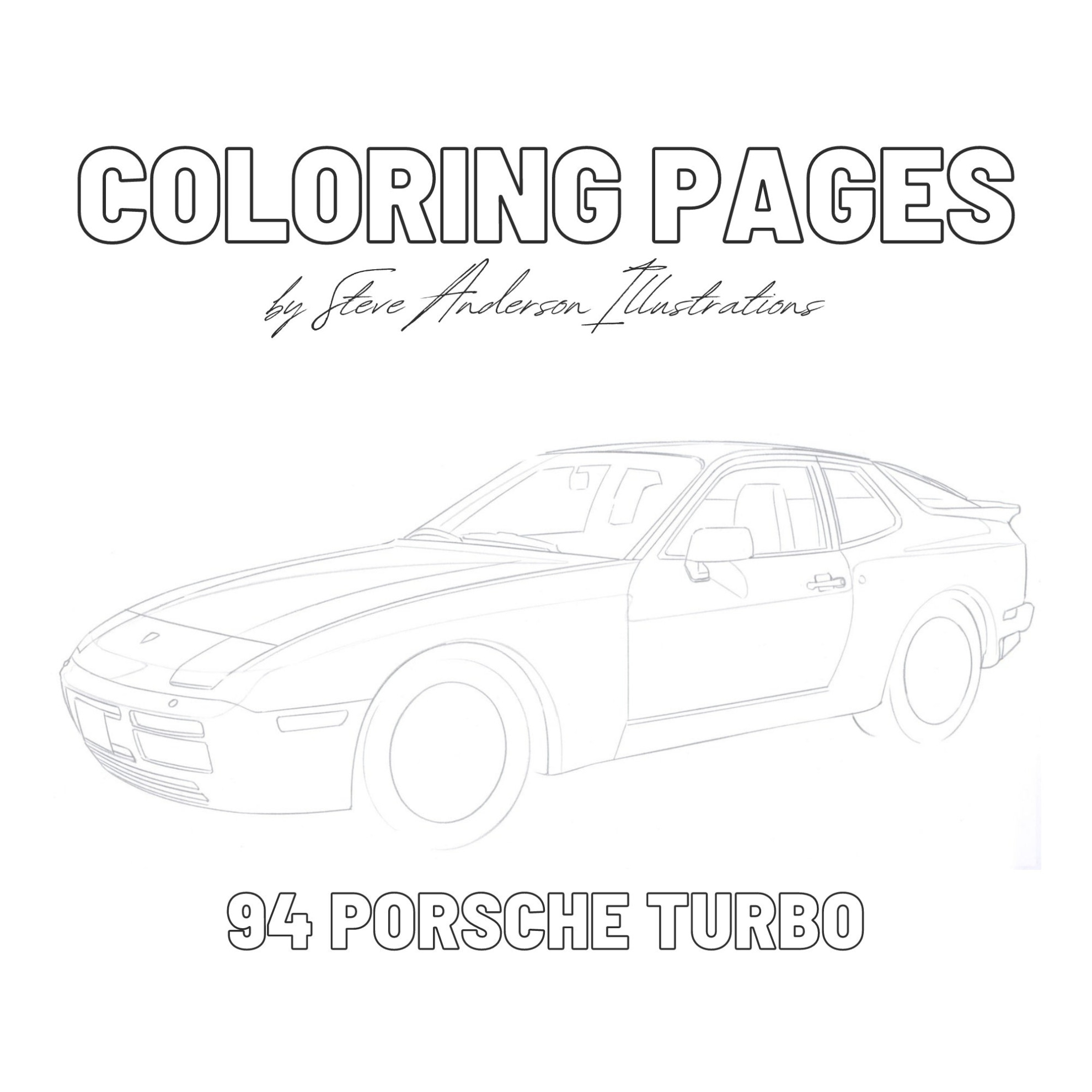 Kleurplaat Porsche 911 Turbo